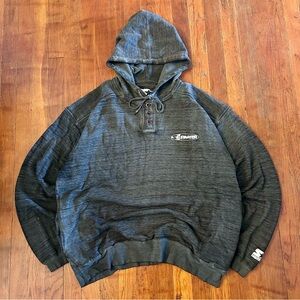 Vintage STARTER ‘90s Essential Faded Gray Pullover Hoodie Sweatshirt L